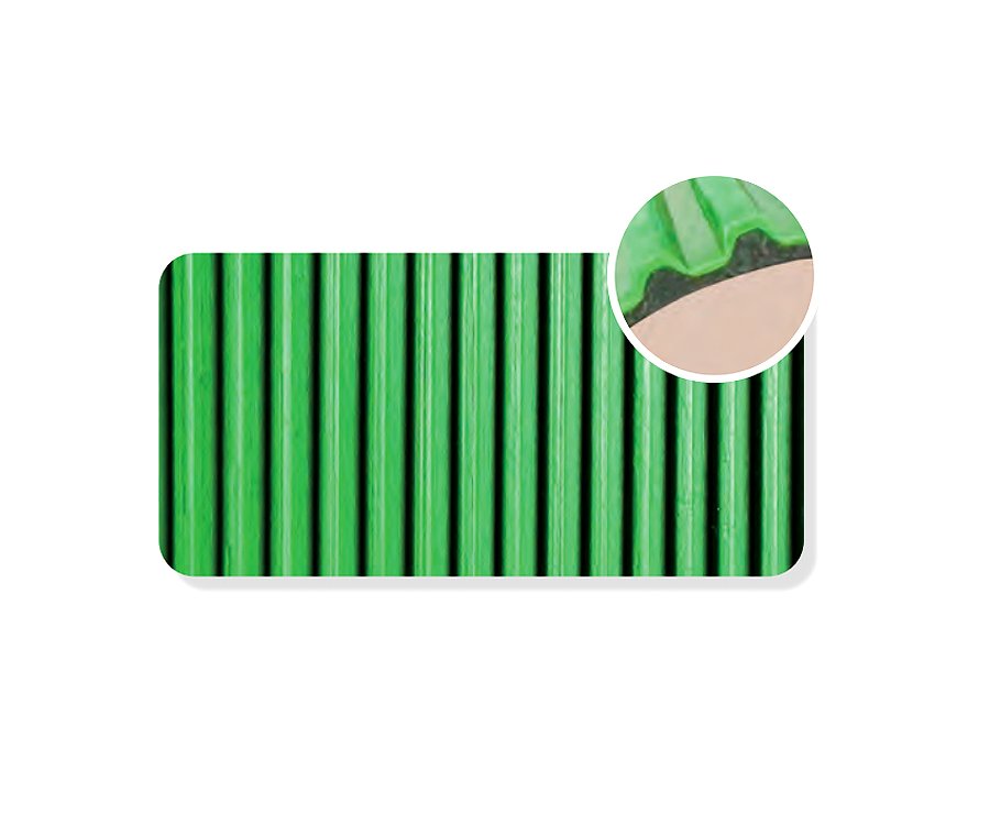 COMPOSITE FLAT RIBBED RUBBER MAT